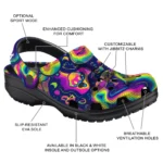 personalized air force falcons swirling mushrooms clogs best selling