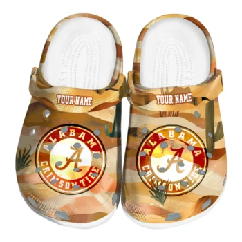 personalized alabama crimson tide desert layers clogs best selling