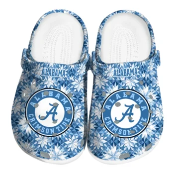 personalized alabama crimson tide snowflake mosaic clogs best selling