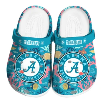 personalized alabama crimson tide tropical fish ocean clogs best selling