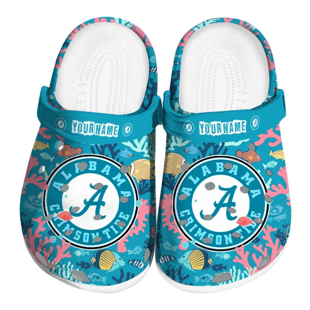 personalized alabama crimson tide tropical fish ocean clogs best selling personalized alabama crimson tide tropical fish ocean clogs best selling