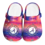 personalized alabama crimson tide wavy stripes clogs best selling