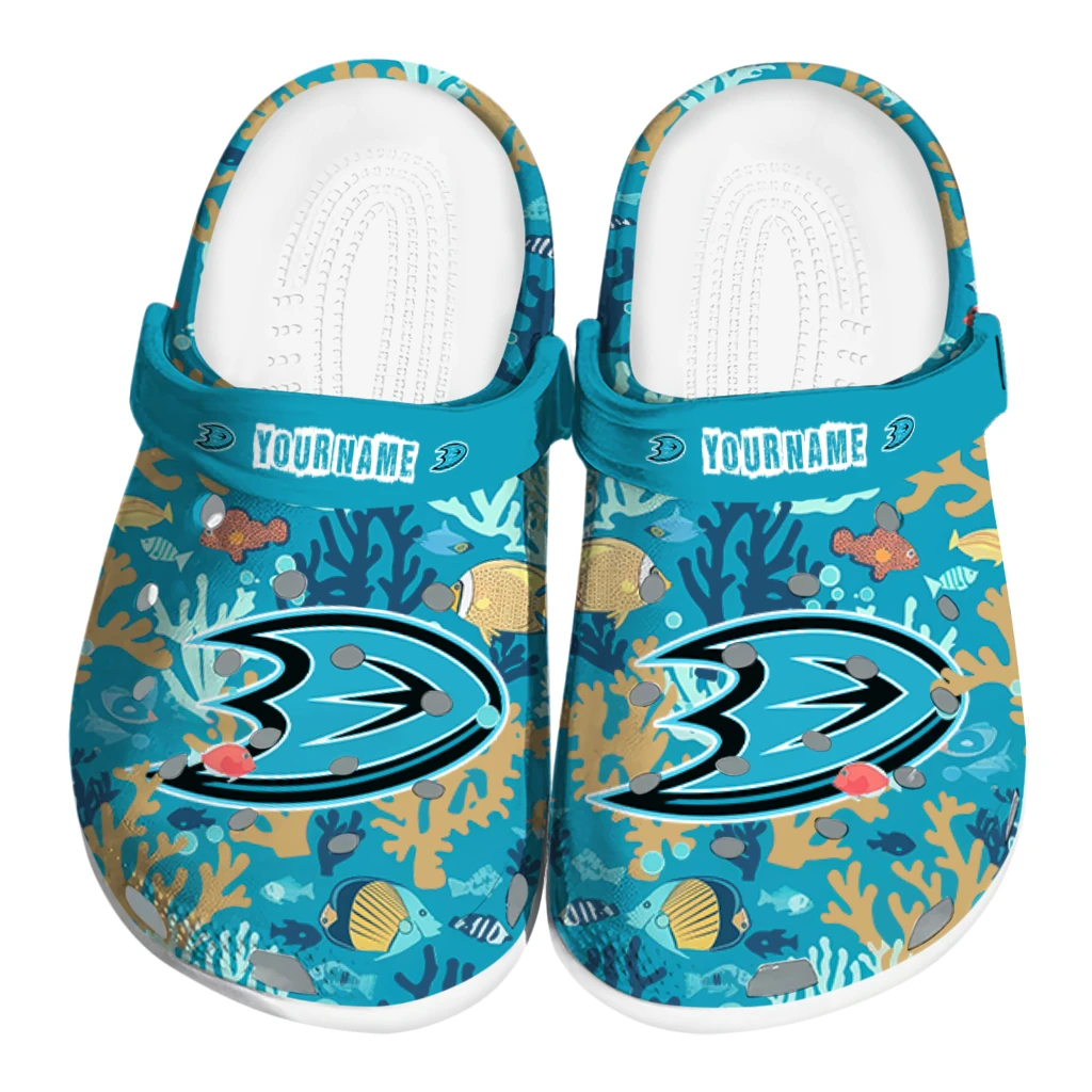 personalized anaheim ducks tropical fish ocean clogs best selling personalized anaheim ducks tropical fish ocean clogs best selling