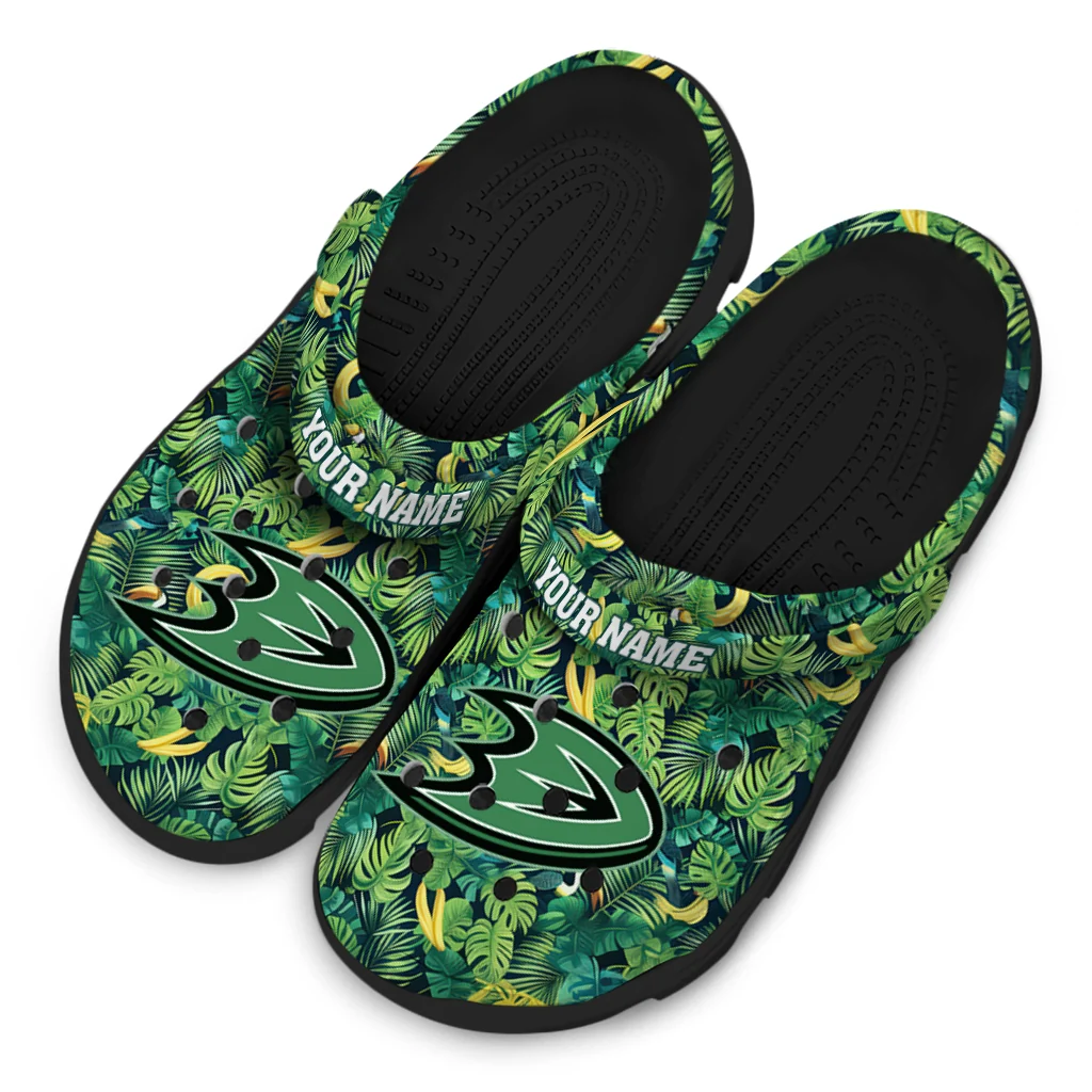 personalized anaheim ducks tropical leaves clogs latest model personalized anaheim ducks tropical leaves clogs latest model