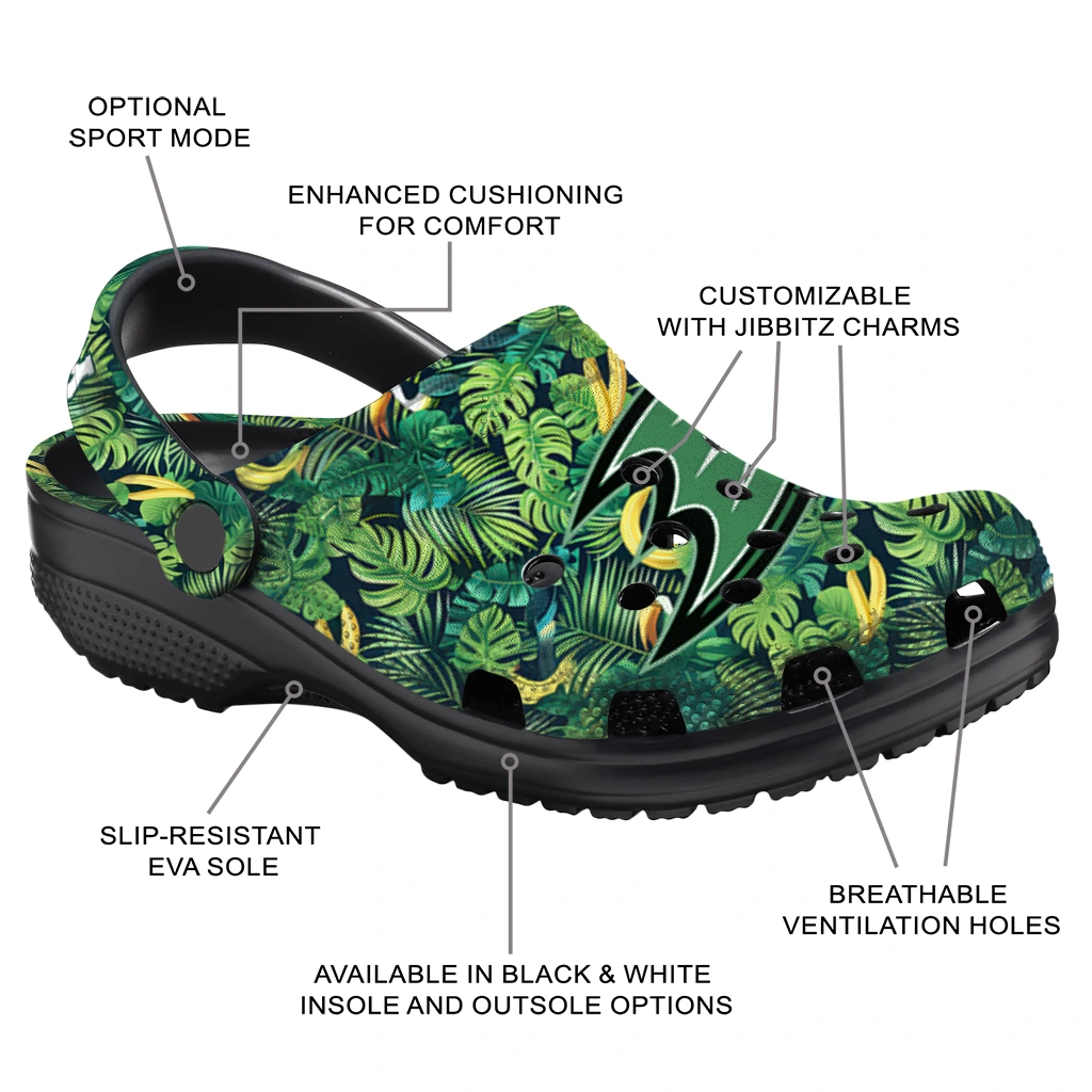personalized anaheim ducks tropical leaves clogs new arrival personalized anaheim ducks tropical leaves clogs new arrival