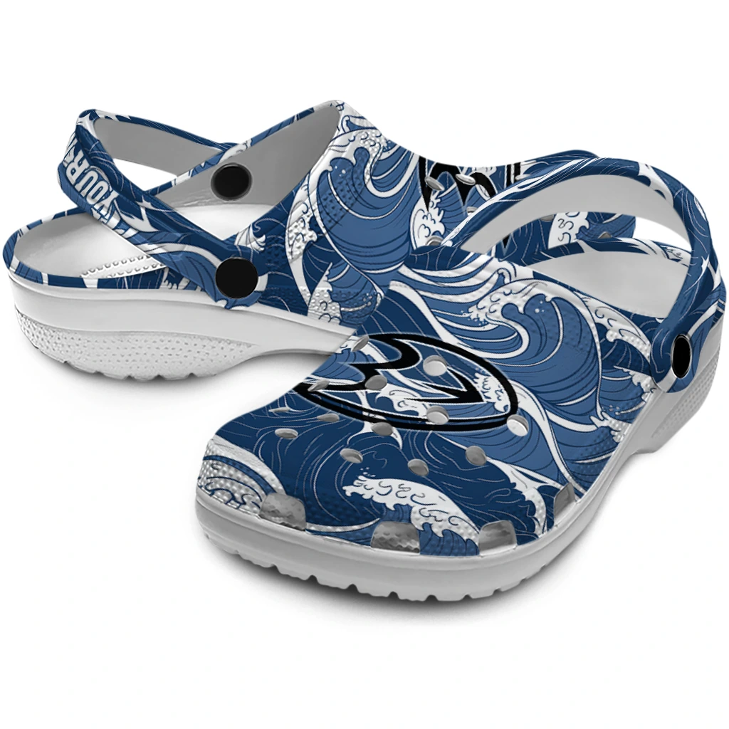 personalized anaheim ducks wave flow clogs high quality personalized anaheim ducks wave flow clogs high quality