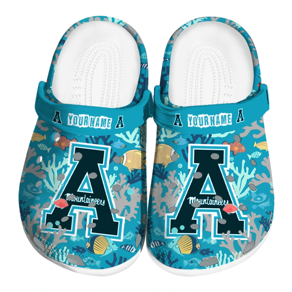 personalized appalachian state mountaineers tropical fish ocean clogs best selling personalized appalachian state mountaineers tropical fish ocean clogs best selling