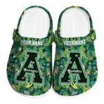 personalized appalachian state mountaineers tropical leaves clogs best selling