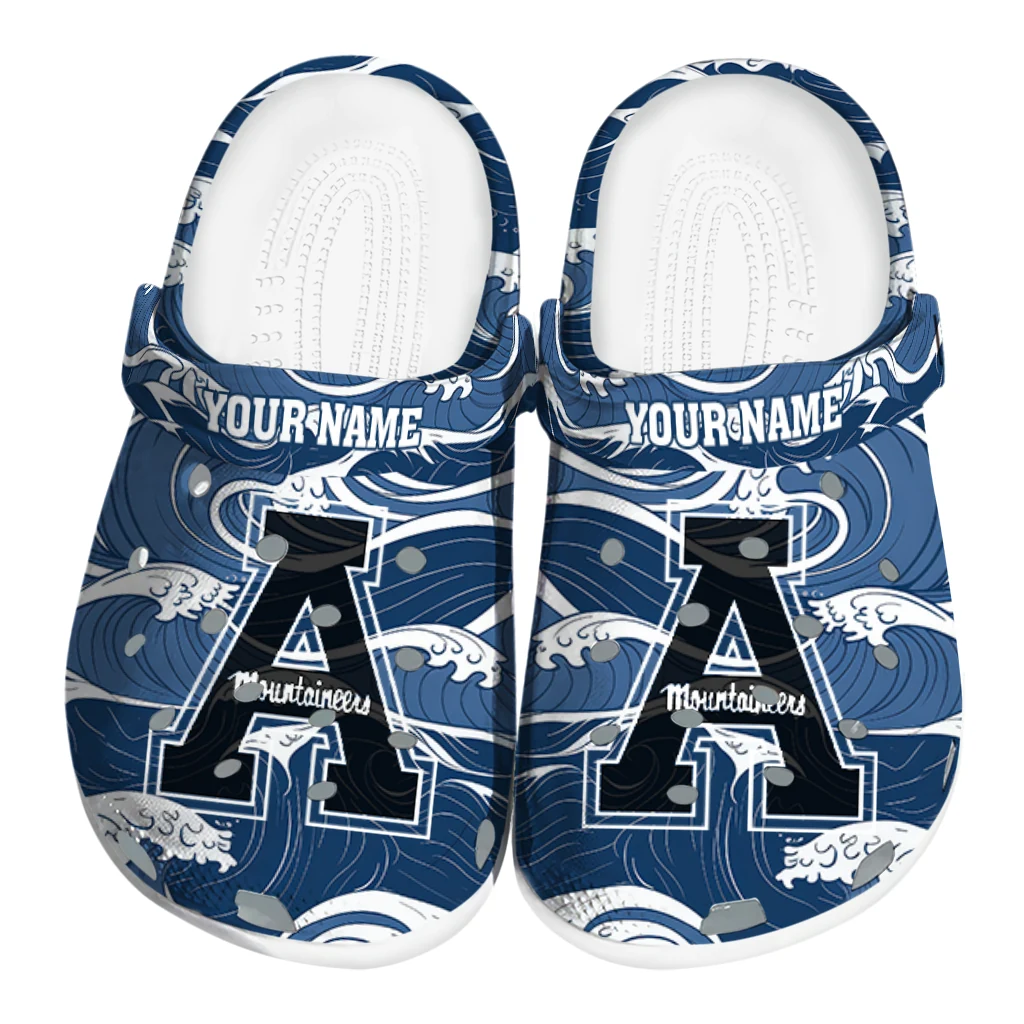personalized appalachian state mountaineers wave flow clogs best selling personalized appalachian state mountaineers wave flow clogs best selling