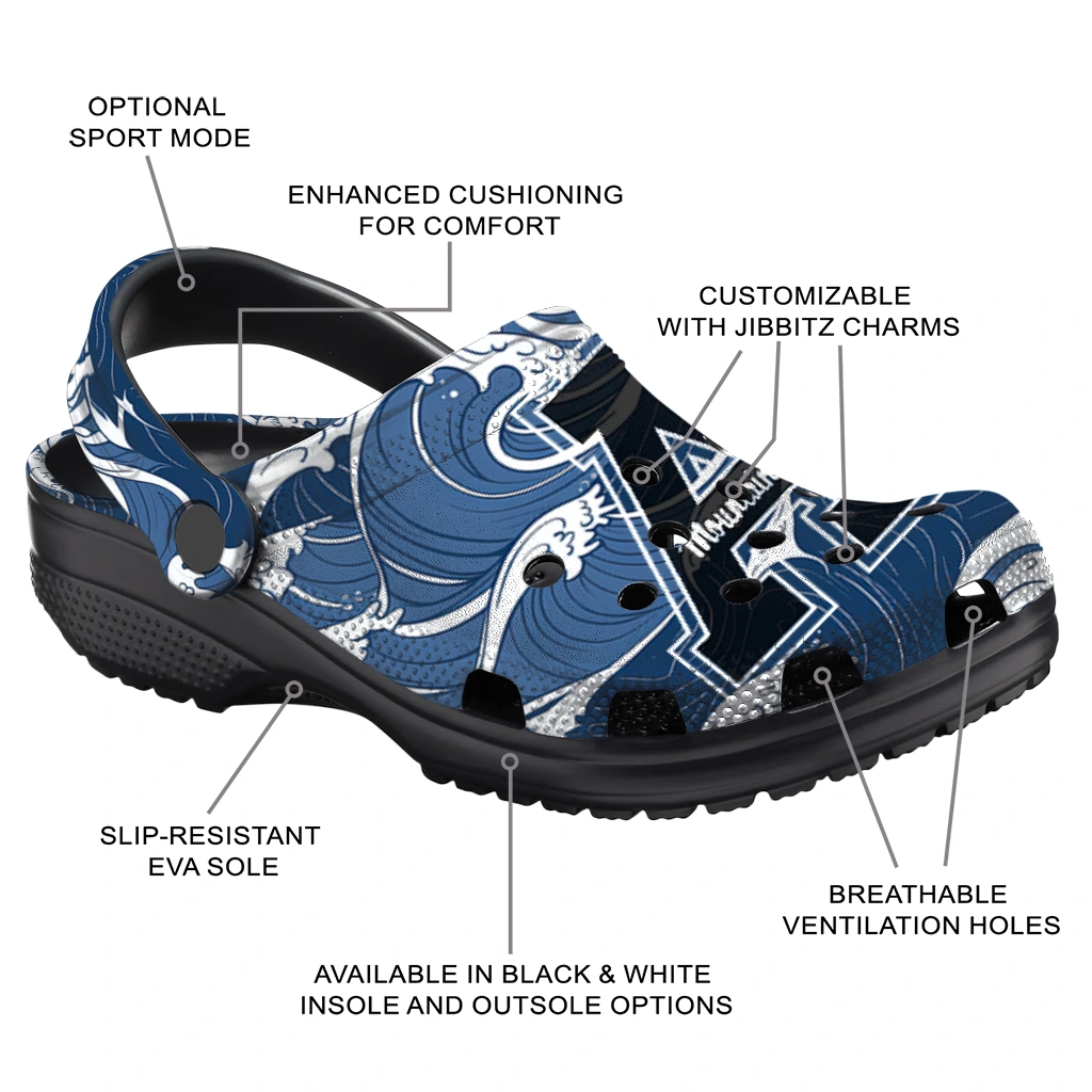 personalized appalachian state mountaineers wave flow clogs new arrival personalized appalachian state mountaineers wave flow clogs new arrival