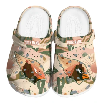 personalized arizona cardinals desert cactus pattern clogs best selling