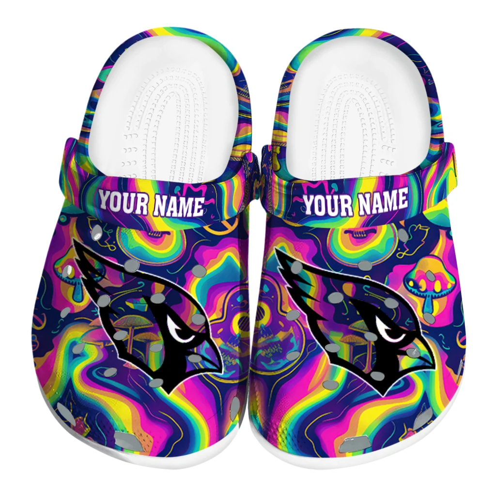 personalized arizona cardinals swirling mushrooms clogs best selling personalized arizona cardinals swirling mushrooms clogs best selling