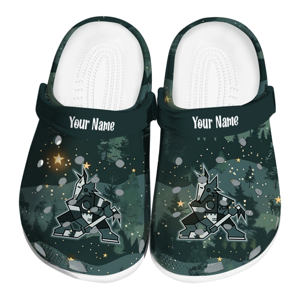 personalized arizona coyotes deer nightscape clogs best selling personalized arizona coyotes deer nightscape clogs best selling