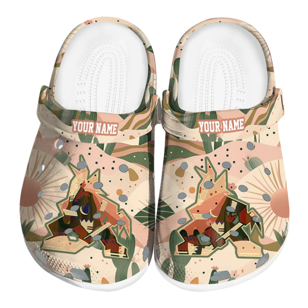 personalized arizona coyotes desert cactus pattern clogs best selling personalized arizona coyotes desert cactus pattern clogs best selling