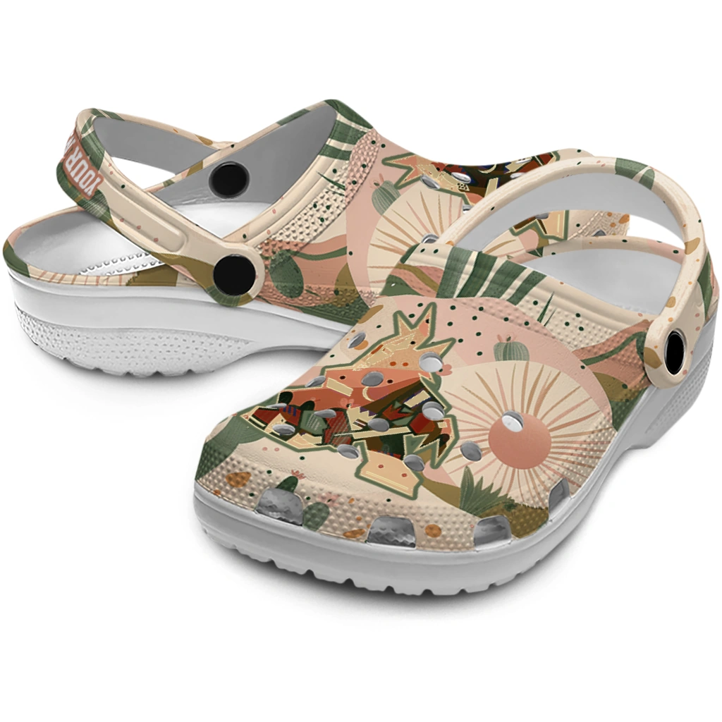 personalized arizona coyotes desert cactus pattern clogs high quality personalized arizona coyotes desert cactus pattern clogs high quality