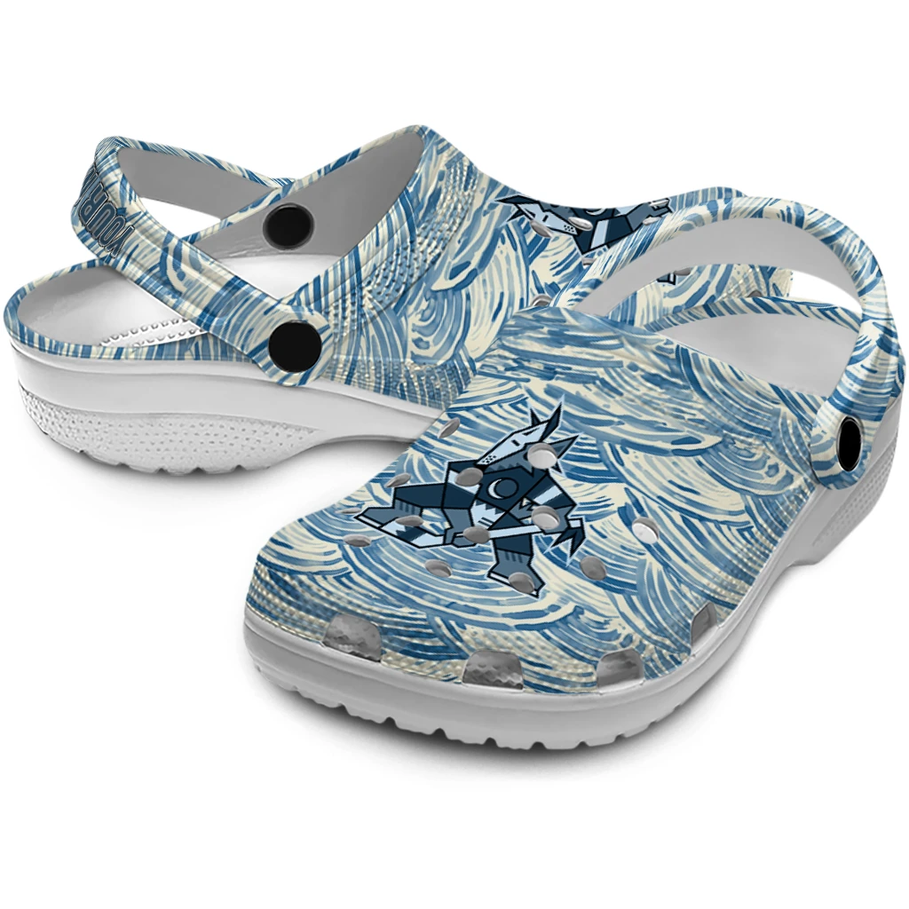 personalized arizona coyotes sea swirls clogs high quality personalized arizona coyotes sea swirls clogs high quality