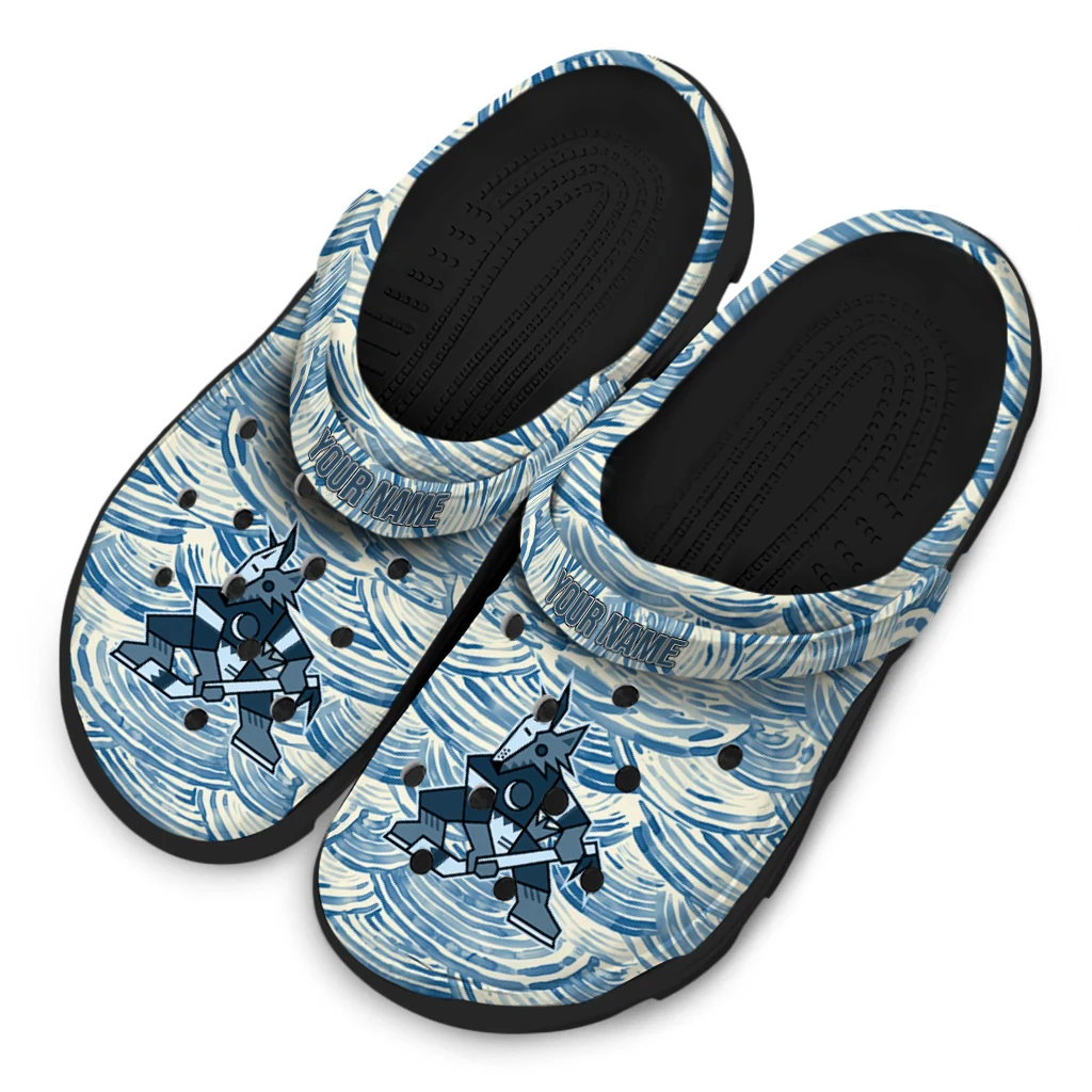 personalized arizona coyotes sea swirls clogs latest model personalized arizona coyotes sea swirls clogs latest model