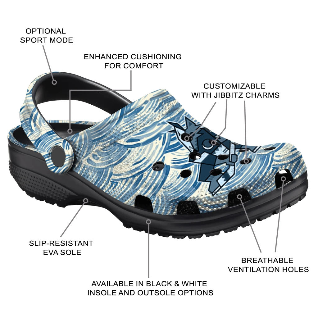 personalized arizona coyotes sea swirls clogs new arrival personalized arizona coyotes sea swirls clogs new arrival