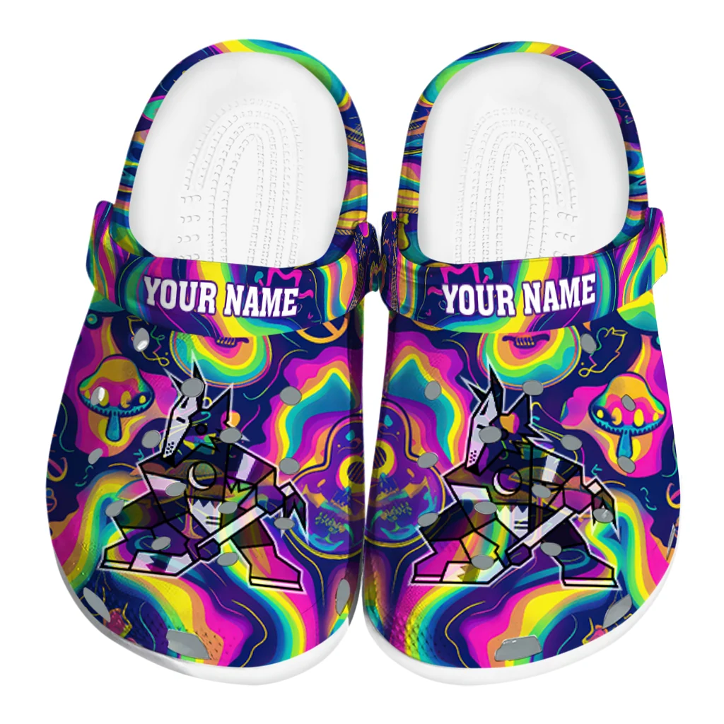 personalized arizona coyotes swirling mushrooms clogs best selling personalized arizona coyotes swirling mushrooms clogs best selling