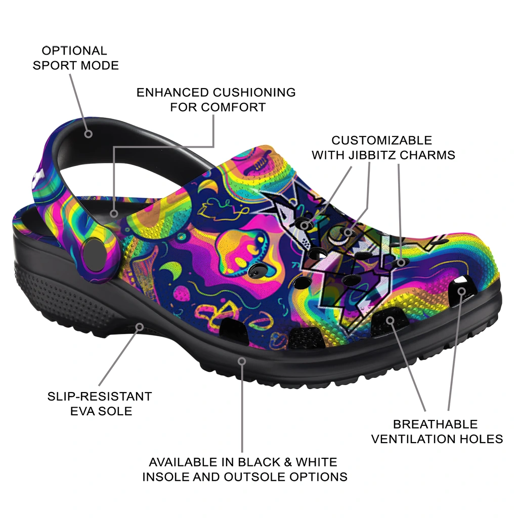 personalized arizona coyotes swirling mushrooms clogs new arrival personalized arizona coyotes swirling mushrooms clogs new arrival