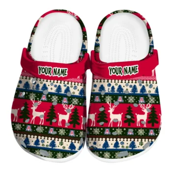 personalized arizona wildcats christmas motif clogs best selling