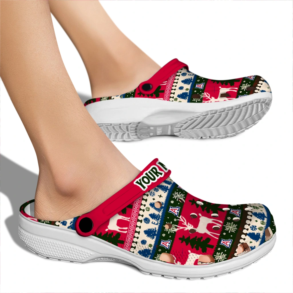 personalized arizona wildcats christmas motif clogs fashion forward personalized arizona wildcats christmas motif clogs fashion forward