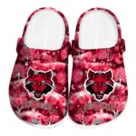personalized arkansas state red wolves snowy hills clogs best selling