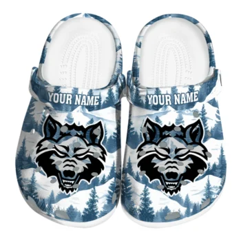 personalized arkansas state red wolves snowy mountains clogs best selling