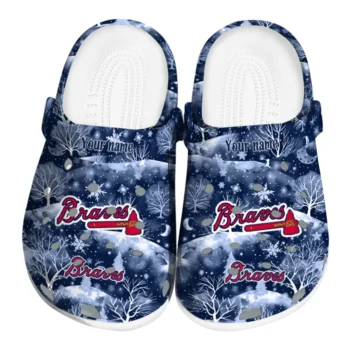 personalized atlanta braves snowy hills clogs best selling