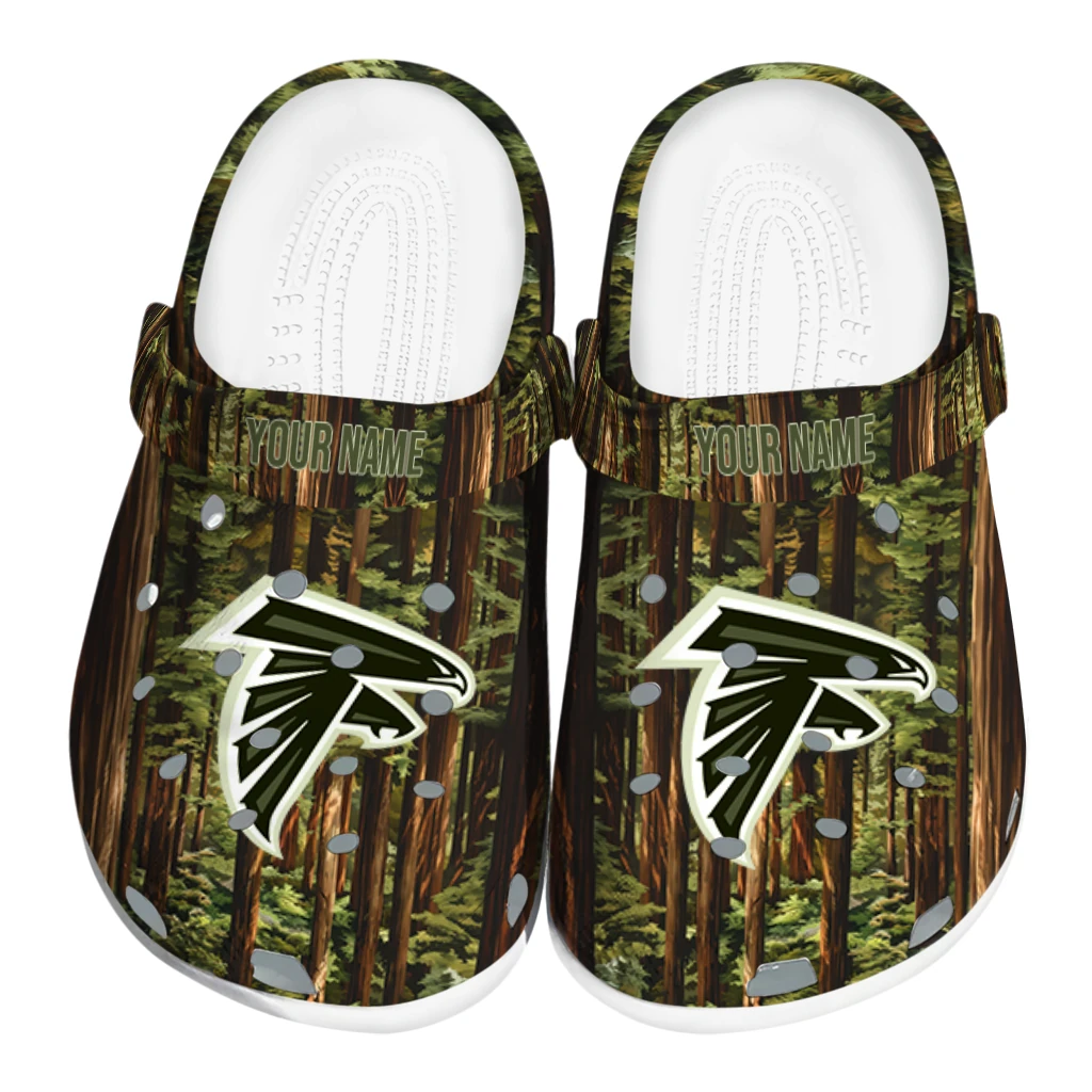 personalized atlanta falcons woods forest designs clogs best selling personalized atlanta falcons woods forest designs clogs best selling