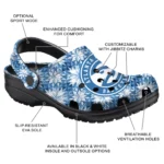 personalized atlanta hawks snowflake mosaic clogs best selling