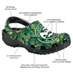 personalized atlanta hawks tropical leaves clogs best selling
