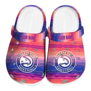 personalized atlanta hawks wavy stripes clogs best selling