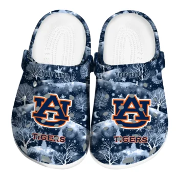 personalized auburn tigers snowy hills clogs best selling