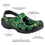 personalized baltimore orioles tropical leaves clogs best selling