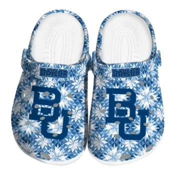 personalized baylor bears snowflake mosaic clogs best selling