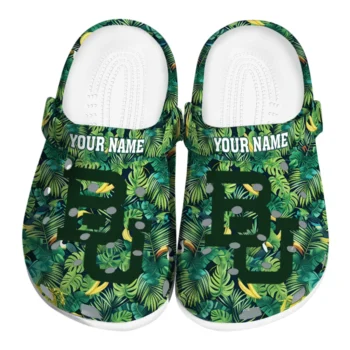 personalized baylor bears tropical leaves clogs best selling