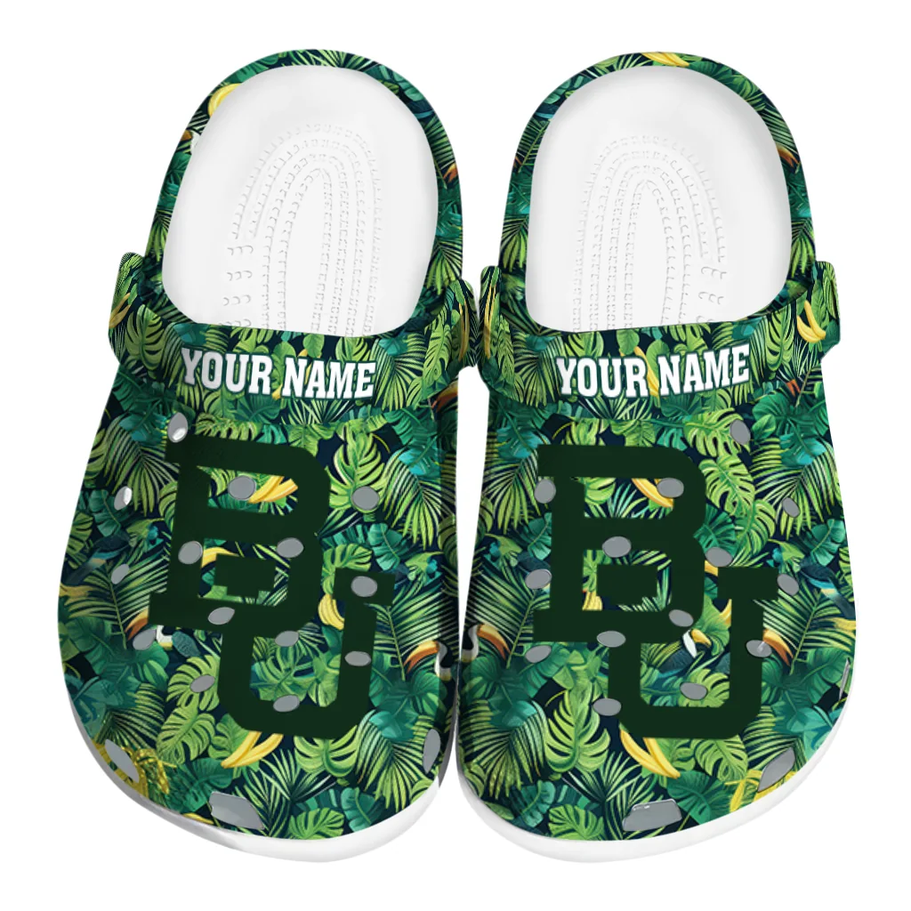 personalized baylor bears tropical leaves clogs best selling personalized baylor bears tropical leaves clogs best selling