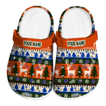 personalized boise state broncos christmas motif clogs best selling