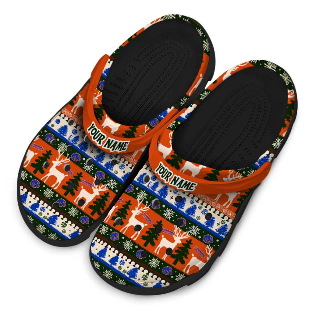 personalized boise state broncos christmas motif clogs latest model personalized boise state broncos christmas motif clogs latest model