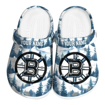 personalized boston bruins snowy mountains clogs best selling