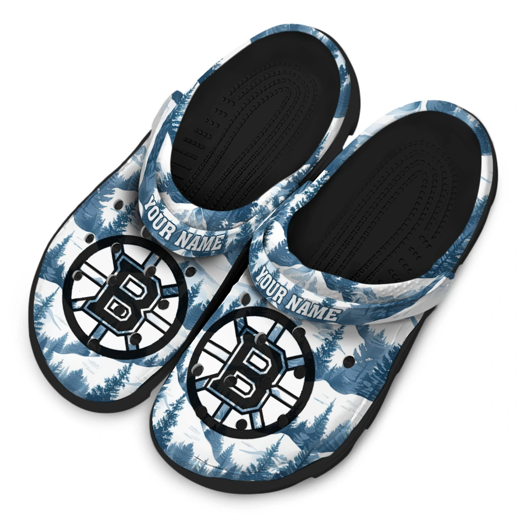 personalized boston bruins snowy mountains clogs latest model personalized boston bruins snowy mountains clogs latest model