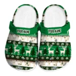personalized boston celtics christmas motif clogs best selling