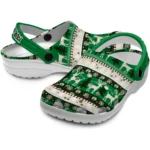 personalized boston celtics christmas motif clogs best selling