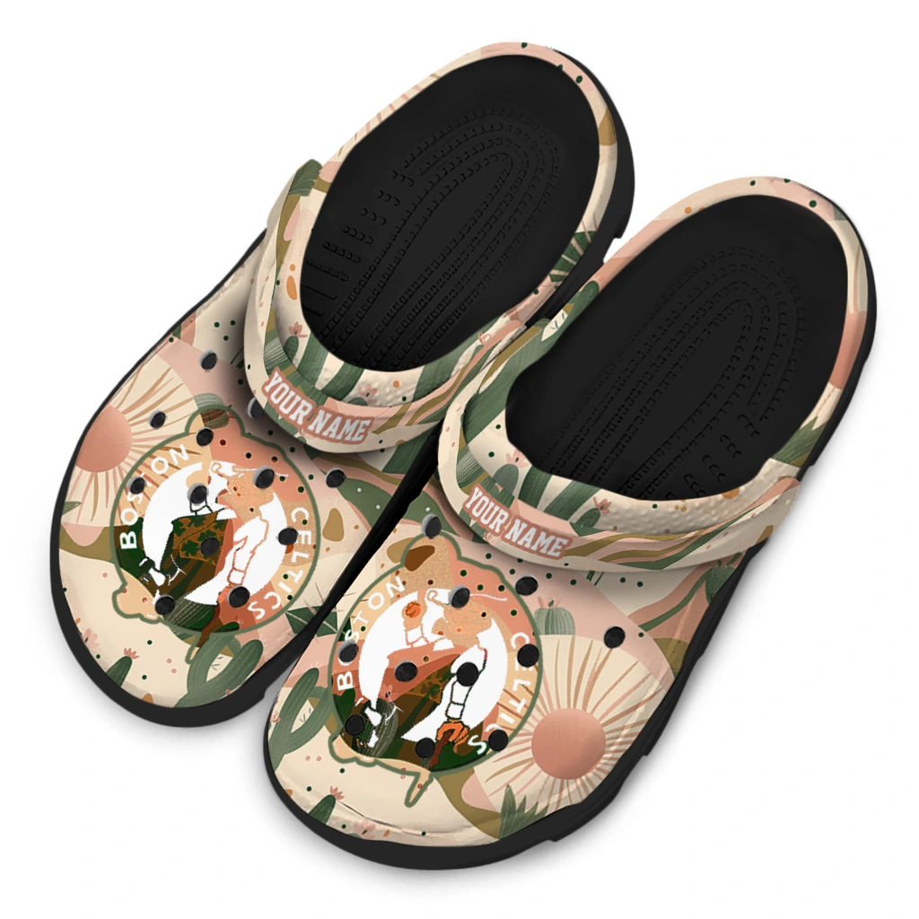 personalized boston celtics desert cactus pattern clogs latest model personalized boston celtics desert cactus pattern clogs latest model