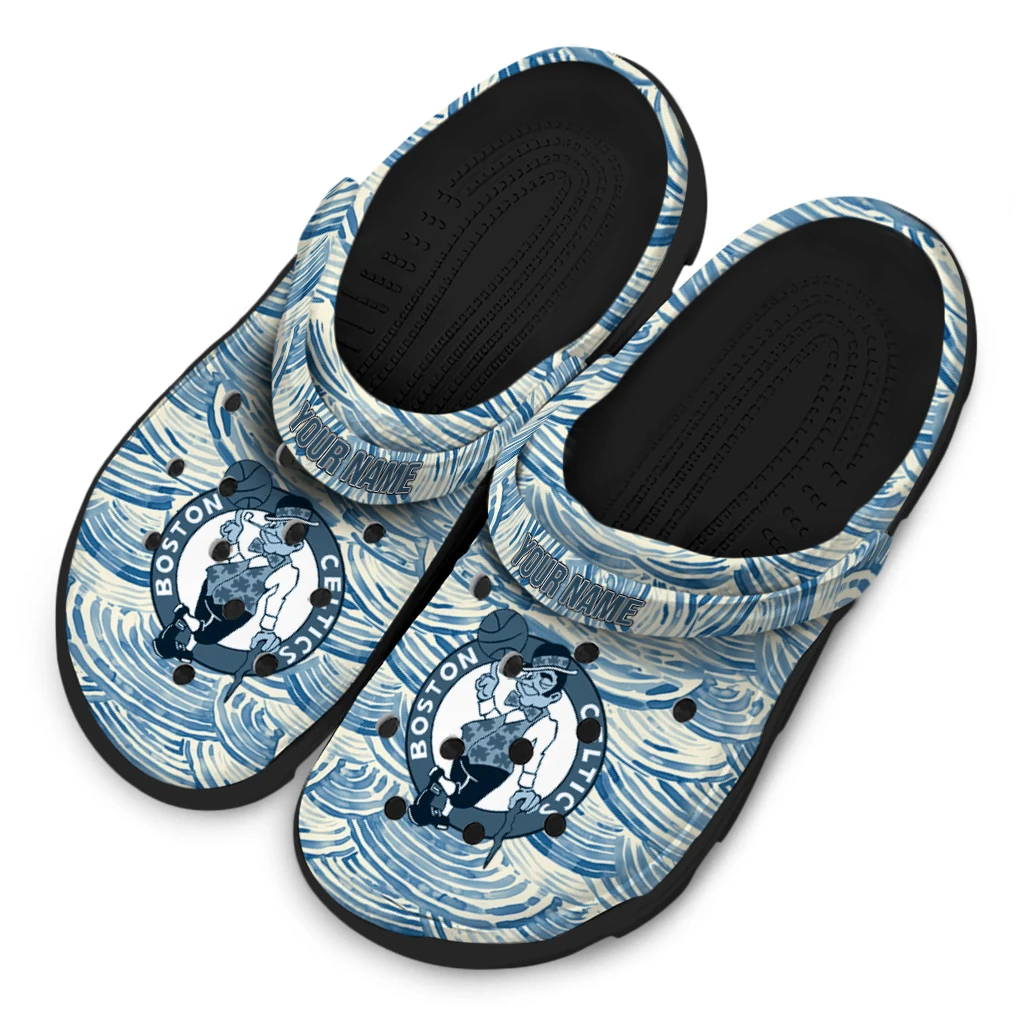 personalized boston celtics sea swirls clogs latest model personalized boston celtics sea swirls clogs latest model