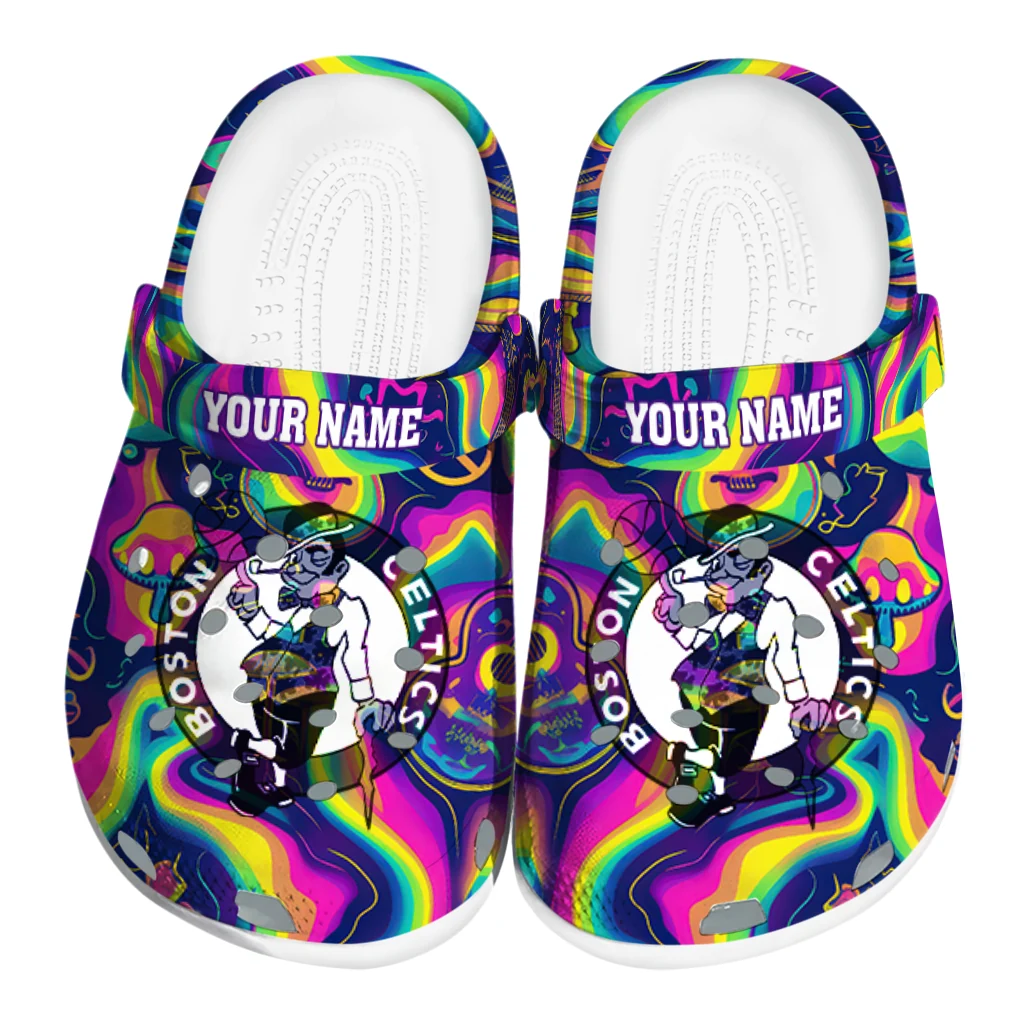 personalized boston celtics swirling mushrooms clogs best selling personalized boston celtics swirling mushrooms clogs best selling