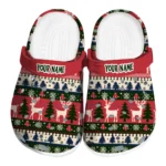 personalized boston red sox christmas motif clogs best selling