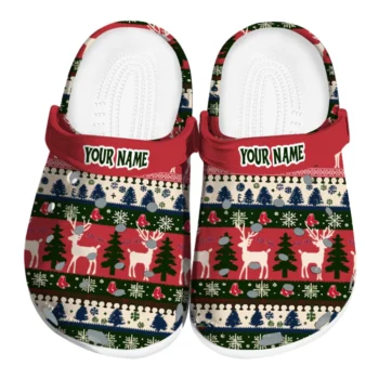personalized boston red sox christmas motif clogs best selling