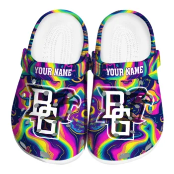 personalized bowling green falcons swirling mushrooms clogs best selling